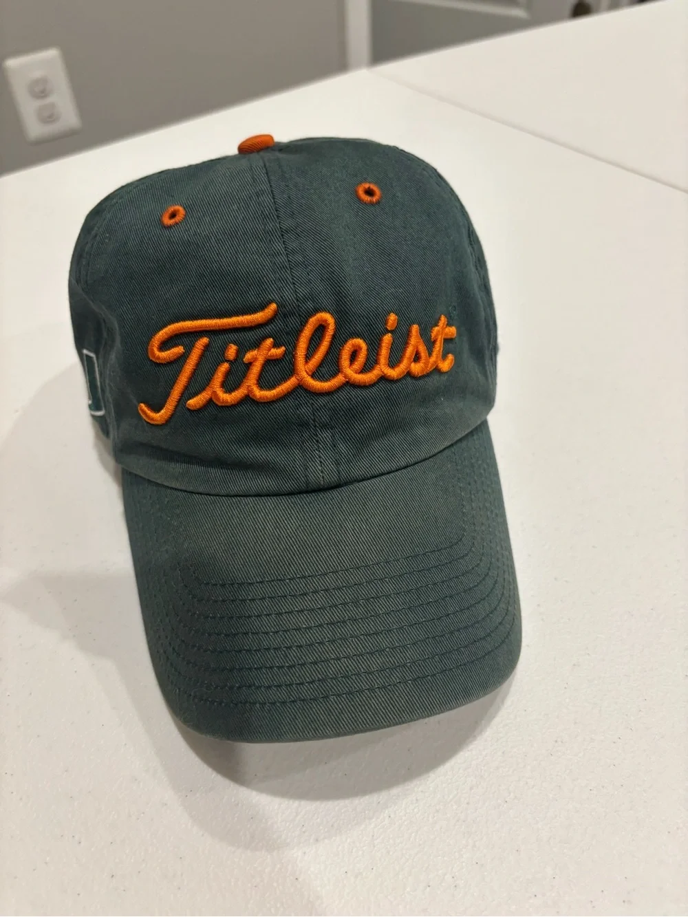 Vintage Titleist Miami Hurricanes Twins Cap Green and Orange Golf